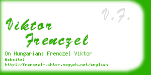 viktor frenczel business card